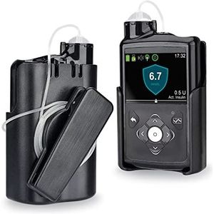 Healvaluefit Insulinepomphouder 360° draaibaar, insulinepompbehuizing met clip voor Medtronic MiniMed 630G 640G 670G 770G 780G, stevige en duurzame clip (zwart)