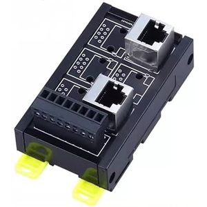 LMNCBVYA RJ45-8P-2-Port Industrial Ethernet Hub - 8Pin Wiring Terminal Block Adapter for Network Connections