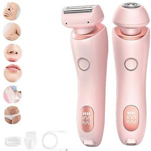 ENVGSOMP Silkglide Pro - 2024 Beste Silk Glide Scheermes, Silk Glide Epilator Pijnloze Ontharing Thuis, 2-in-1 Elektrische Scheerapparaten voor Vrouwen, Nat & Droog (Roze)