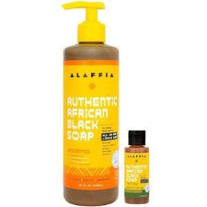 Authentic African Black Soap, zonder geur, 475 ml Alaffia