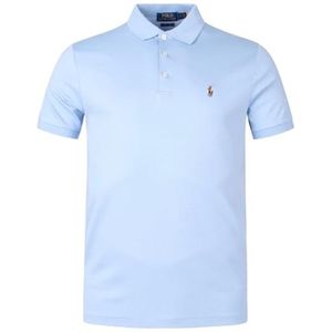 POLO RALPH LAUREN Custom Slim Fit Zacht Katoen Polo Shirt, Office Blauw, L