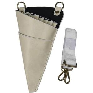 PXAMORTEL Kapperstas Mode Persoonlijkheid 5 Zakken Driehoek Haar Schaar Tas Kappers Houder Tas Kappers Salon Tas Heuptas Kappers Tas(White)