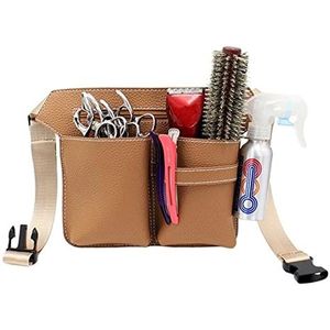 Riem Kapper Pakket Salon Holster Tas Kappersschaar Kit for Kappers(Brown)