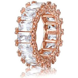 S925 Sterling zilveren ring Stijlvolle vierkante zirkoonring Damesverlovingsring sieraden