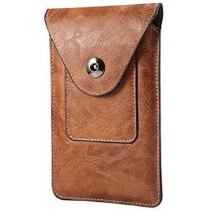 Case Cover-holster Universal Phone Belt Pouch Holster Case, Leather Wallet Pouch Case Met Clip Compatible with IPhone SE2002,11,11 Pro, 8,7,6,6s, XR, XS, X, GSM Pouch Zak telefoonhouder (Color : Coff