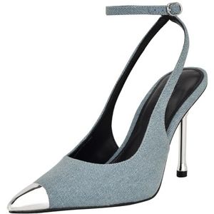 Nine West Dames Monroh Pump, lichtblauw Denim 450, 7 UK, Lichtblauw Denim 450, 40 EU