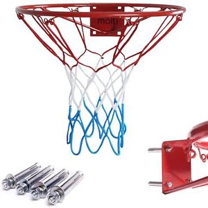 molti Basketbalkorf, wandmontage, diameter 37 cm, basketbalring met ring en net, voor binnen en buiten