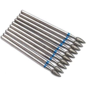 Nagel Boren Set voor Manicure, Diamant elektrische nagelboortjes for manicure en pedicure, 10 stuks, veelkleurig(T26-45)