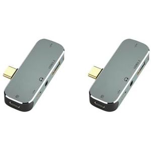 2 set Type -c USB Hub Kabel Connector Apparaten Adapter Accessoires Computer Mobiele Telefoon Tablet HDMI-Compatibele Verbinding Extender Type 2