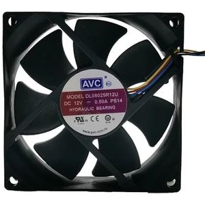 Voor AVC 8025 8cm DC12v 0.5a 80 * 80 * 25MM luchtvolume PWM vierdraads snelheidsregulerende CPU-ventilator DL08025R12U