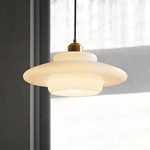 Art Home Decor Wit Glas Nachtkastje Hanglampen Voor Over Eetkamertafel 1-Licht Messing Plafond Hanglamp Voor Keukeneiland Licht Ingangsverlichting