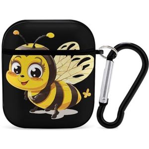 Leuke Bee Leuke Case Voor AirPods 2&1 Shockproof Beschermende Hoofdtelefoon Gevallen Cover Met Sleutelhanger Voor Mannen Vrouwen