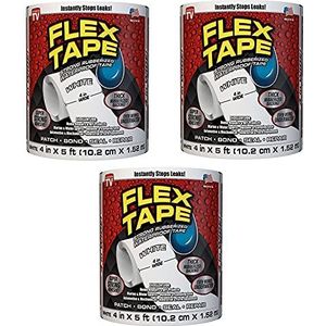 Shop Tory Flex Tape: plakband, waterdicht en waterbestendig, duurzaam, wit, 3 stuks