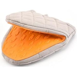1 Pc Siliconen Anti-Brandwonden Ovenwanten Pannenlap Keuken Siliconen Handschoenen Lade Schotel Kom Houder Oven Handschoen hand Clip,Veilige grip(Orange)