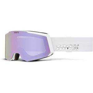 100% Snowcraft S Skibril, wit-hiper lavendel spiegel