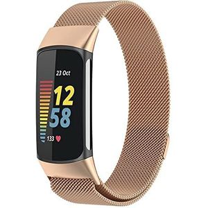 Aergood compatibel met Fitbit Charge 5-bandjes, magnetische, metalen, roestvrijstalen polsbandjes, vervangende bandjes voor Charge 5 Fitness- en gezondheidstracker voor dames en heren