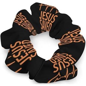 God Redde Mijn Leven Elastische Scrunchies Zachte Haarbanden Geen Pijn Haar Leuke Haaraccessoires Voor Vrouwen