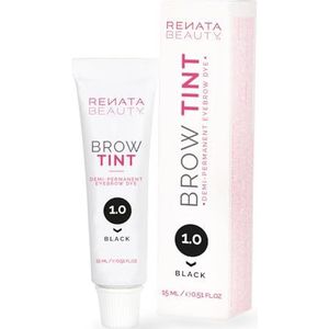 Renata Beauty Wenkbrauwverf – Premium Wenkbrauw Verf – 15 ml Aanpasbare, Langdurige Eyebrow Tint met 4 weken resultaat – Veilige en Milde Wenkbrauw Tint – 4 Beschikbare Kleuren [Zwart]