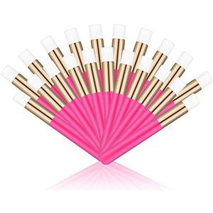 20 Pcs Hot Pink Lash Shampoo Brush Eyelash Extensions Supplies Cosmetic Brushes Peel Off Blackhead Brush Remover Tool Lash Cleanser Soft Brushes (20PC)