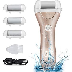 Hippodance elektrische eeltverwijderaar, oplaadbaar, voetverzorging, pedicureset voor voeten, elektrisch met 3 wielen, 2 snelheden