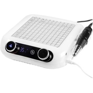 Nagelstofzuiger, elektrische nagelstofzuiger, 48W sterke kracht nagelstofafscheider afzuigkap for manicure nagelstofzuiger met verwijderfilter manicure-accessoires voor acrylnagelpolijsten, salon en t