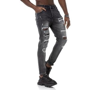 Red Bridge Jeansbroek voor heren, destroyed-look, antraciet, 32W / 34L