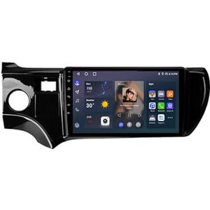 Android 12 Auto Stereo MP5 Player 9'' Screen Autoradio Voor Toyota Aqua Prius C 2011-2017 Car-play Android Auto GPS-navigatie Bluetooth RDS FM AM DAB+ Radio Stuurbediening Voice Control(4 Core 1G+16