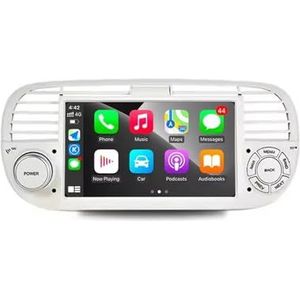 Android 14 Autoradio 7 inch touchscreen voor FIAT 500 2007-2015 Autoradio Navigatie met Carplay met GPS navigatie Bluetooth FM USB Steering Wheel Control(X8 8G+128G)