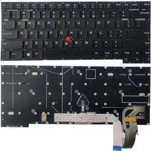 Verlicht Amerikaans toetsenbord voor Lenovo ThinkPad T14s Gen 2 P1 GEN4 X1 Extreme Gen4 Engels zwart(NO Backlight)
