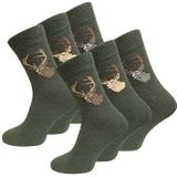VCA - Jager-sokken - Groen - 6 Paar - Badstof