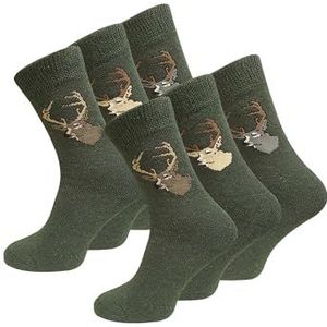 VCA - Jager-sokken - Groen - 6 Paar - Badstof
