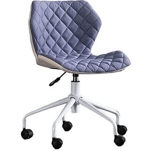 Computerstoel Bureaustoel Met Verstelbare Hoogte, Comfortabele Armloze Bureaustoel Draaibare Spelstoel Voor Thuis (Color : Blue)