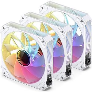 Zdprkqzvz ZG-120B/W CPU Koelventilator Reverse Case Fan Draadloze Splicing Side Light Guide 5V ARGB PWM 120mm Chassis Fan