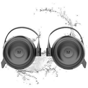 Mokeum Draadloze oortelefoon Bluetooth 5.3, Open Oordopjes IPX5 Waterdichte Ruisonderdrukking Running Sport Draadloze Bluetooth Oordopjes met Ingebouwde Microfoon (zwart)