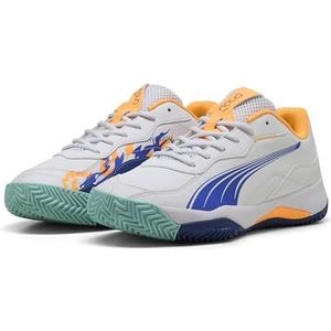 PUMA Nova Smash tennisschoen unisex, Puma Wit Levendig Blauw Heat Fire PUMA Zwart, 41 EU