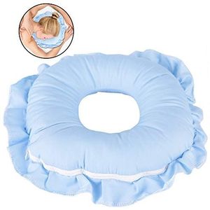 SPA-massagekussen, polyester gezicht ontspannen salonverzorging hol kussen dutje rustkussen met ademhalingsgat (blauw)