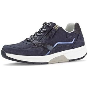 Gabor Low-Top sneakers voor dames, lage schoenen voor dames, Blue Ocean 36, 40.5 EU