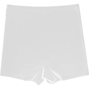 Ijszijde broeken, katoenen broeken, naadloze damesbroeken, kant for veiligheidsbroeken, zomer dames for veiligheidsbroeken (Color : White, Size : XL)