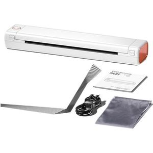 M08F A4 Draagbare Blutooth Thermische Printer Ondersteunt A4-papier Compatibel Met Telefoon En Laptop For Op Kantoor Helder Afdrukken(M08F White Orange)
