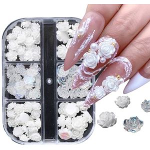 Exquise vakmanschap camellia kunstdecoraties in verschillende stijlen brengen uw manicure naar de volgende