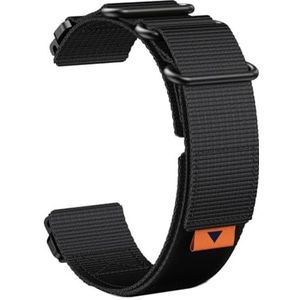 Nylon polsbandje 22-26 mm geschikt for Garmin 5Plus 6Pro 7Pro Quick Release polsbandje Vervangbare horlogeband Fenix7X / 5X / 5XPlus / 6X / 6XPro riem (Color : Black, Size : 26mm)