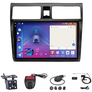 Android Touch Screen Car Stereo 9 Inch Car Stereo Radio Plug And Play Autotoebehoren Autoradio met Bluetooth En Navigatie En Achteruitrijcamera Voor Suzuki Swift 3 2003-2010 (Size : M400S 4G+WIFI 4