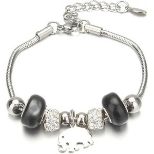 Levensboom vlinder bedelarmbanden kristal kralen armband vrouwen roestvrij staal armbanden & armbanden sieraden cadeau