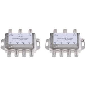 Tityvirnix 2 set Satelliet Schakelaar Max 4 Output Multi Video Pad Multi Schakelaar MS34 Zilver