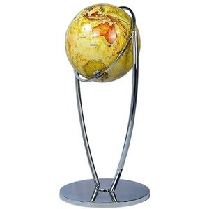 Wereldbollen Globe High End vloerstaande wereldbol antieke geografische wereldbol met zilveren standaard 720° draaibare grote wereldbol 19,6 inch Educatieve (Color : B)