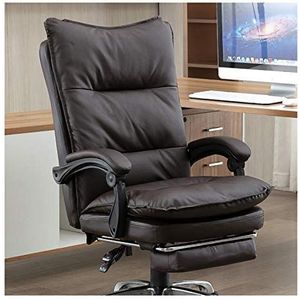 Draaibare bureaustoel BOss Office Executive Commerciële draaistoel met verstelbare lenden- en voetsteunsteun, ergonomische bureaustoel, dik kussen flexibel voor thuiskantoorstoel