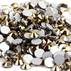 ss2~ss12 AAAAA Crystal Non Rhinestone Super Bright Glass Strass 3D Nail Art Decoratie DIY Jurk Kleding-Goud Hematiet,ss4 1440pcs
