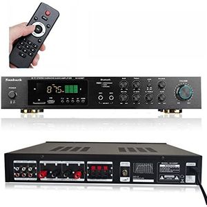 Bluetooth Versterker - Hifi Stereo Versterker - 5 Kanaals - Desktop Audio Versterker - LED Digitale FM USB Audio Versterker Met Afstandsbediening
