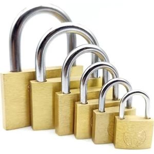 2 stuks dezelfde sleutelkast gym hangslot koperen hangslot messing sloten deursloten 32 mm 38 mm 50 mm 63 mm 75 mm niet roestslot kern met 2 sleutels (50 mm 1 sleutel open)