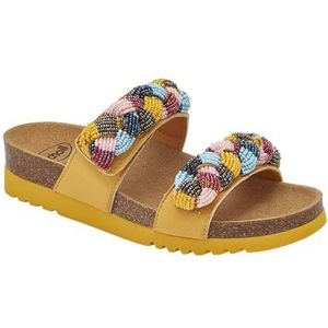 Scholl, Damessandalen met kleurrijke parels, meerkleurig, Geel, 36 EU